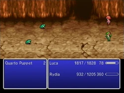 Enemies as toads in Final Fantasy IV: The After Years (Wii).