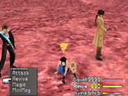 Rinoa in Critical in Final Fantasy VIII.