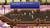 Celes on the Falcon from FFVI Pixel Remaster