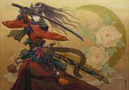 FFXIV Miqo'te Samurai Illustration