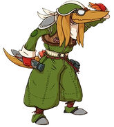 A bangaa Cannoneer in Final Fantasy Tactics A2: Grimoire of the Rift.