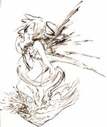 Concept art of Lightning in crystal stasis.