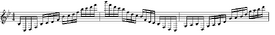 The first bars of the "Prelude".