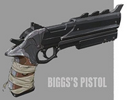 Biggs pistol artwork for FFVII Remake