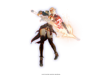 A female Elvaan Rune Fencer in Final Fantasy XI.