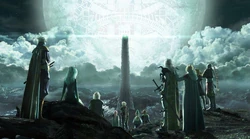 The cast of characters in the opening FMV.