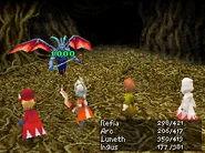 A Hi-Potion healing for 1000 instead of 500 due to Chemist in Final Fantasy III (DS).