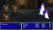 Aura cast on the party in Final Fantasy II (PSP).