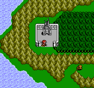 Castle Sasune on the world map (NES).