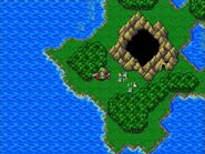 Agart on the world map in Final Fantasy IV: The After Years (Wii).