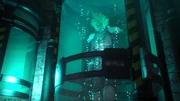 Cloud held as a rejected Sephiroth-clone in Crisis Core Reunion.