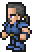 Animated sprite of Cyan's victory pose (Pixel Remaster).