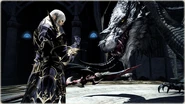 Estinien with Hraesvelgr in Tales from the Storm: From Azure Ashes.[5]