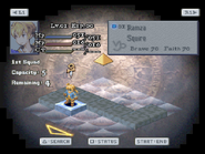 Tela de configuração da party em Final Fantasy Tactics.