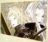Cloud and Sephiroth.