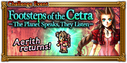 Footsteps of the Cetra's global release banner.