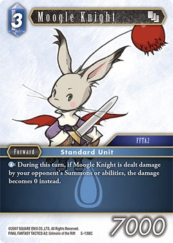 Moogle Knight [5-138C] Opus series card.