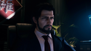 Reeve at desk from Final Fantasy VII Remake