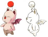 Concept art of a scruffy moogle.