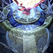 Ancient city waterfall display