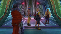 Rin inside Fahrenheit in Final Fantasy X.