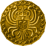 Coin rear design (gold).