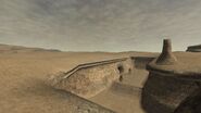 One of many ruins buried under the sands of the desert.