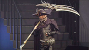 Yoshida dressed as a Reaper during the 2021 Fan Fest.