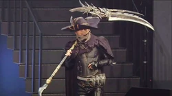 Naoki Yoshida dressed as a reaper during the 2021 Fan Fest.