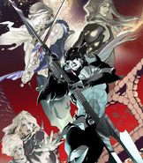 Artwork of Kain dueling his dark side by Akira Oguro.