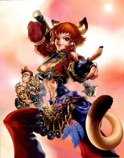 Promotional artwork for Final Fantasy XI by Maeda Hiroyuki.