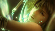 Close up of Yuna's face in the opening FMV.