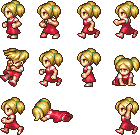 Child Ursula's battle sprites (PSP).