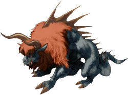 Dark behemoth artwork for Final Fantasy Tactics.