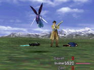 Irvine's ready pose.