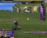 Kimahri in Critical (25%) in Final Fantasy X.