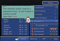 In Final Fantasy IX menu.
