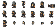 Set of Angeal's sprites.