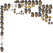 Sheet of Garnet's sprites.