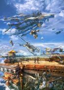 Artwork of Skycity of Bhujerba from Final Fantasy XII.