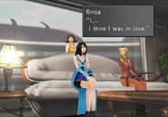 Rinoa with Quistis and Selphie in Galbadia Garden.