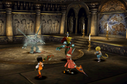 Garnet under Gradual Petrify in Final Fantasy IX.