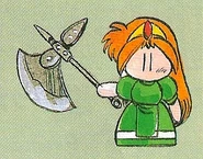 Artwork of Kaeli with the Axe.
