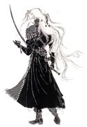 Yoshitaka Amano artwork, depicting a right-handed Sephiroth.