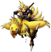 Cloud on a Chocobo colored.