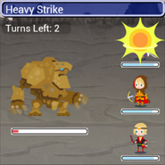 Heavy Strike in battle.