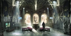 Concept art of Kingsglaive's HQ.
