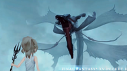 Lunafreya facing Leviathan.