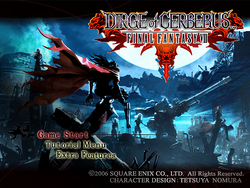 Dirge of cerberus title screen