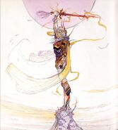 Concept art by Yoshitaka Amano.